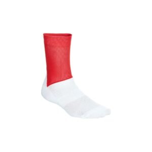 Skarpety POC ESSENTIAL ROAD SOCK PRISMANE RED/HYDROGEN WHITE