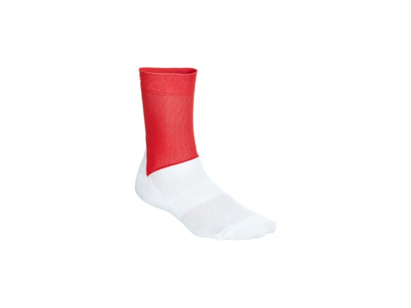 Skarpety POC ESSENTIAL ROAD SOCK PRISMANE RED/HYDROGEN WHITE