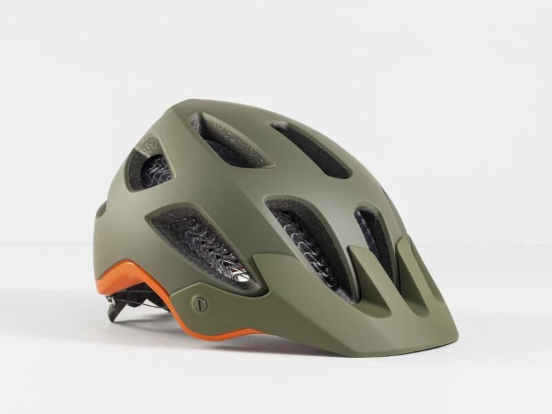 Kask MTB Bontrager Rally WaveCel Olive / Roarange