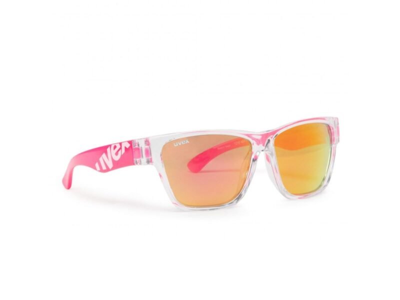 Okulary sportowe dziecięce UVEX Sportstyle 508 clear pink