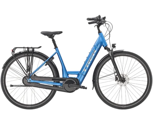 Rower Trek District+ 6 o niskim przekroku 500Wh Alpine Blue