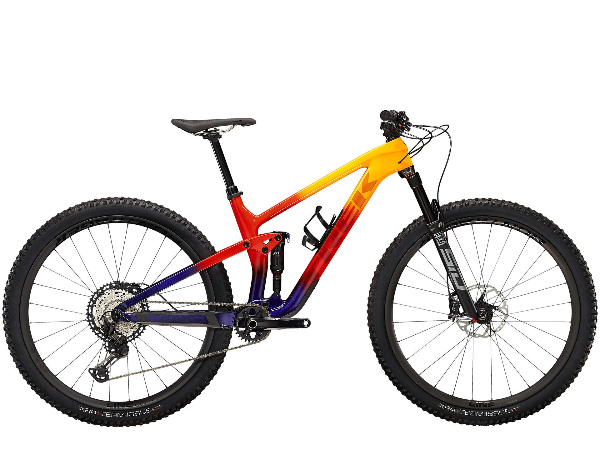 Rower Trek Top Fuel 9.8 XT Marigold to Red to Purple Abyss Fade