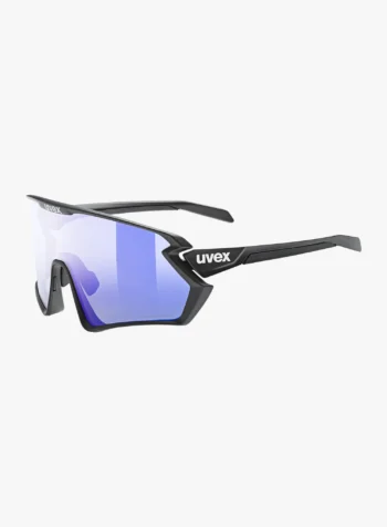 Okulary rowerowe UVEX Sportstyle 231 2.0 V CZARNE (niebieskie szkła)
