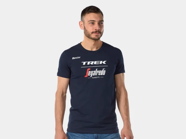 Męski T-shirt Santini Trek-Segafredo Ciemnoniebieski