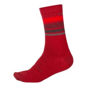 Skarpety BaaBaa Merino Stripe Red