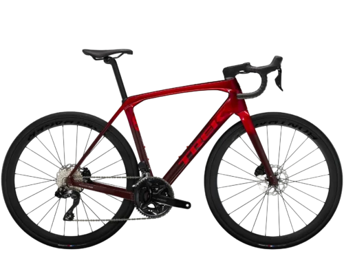 Rower Trek Domane SLR 6 Gen 4 Metallic Red Smoke to Red Carbon Smoke