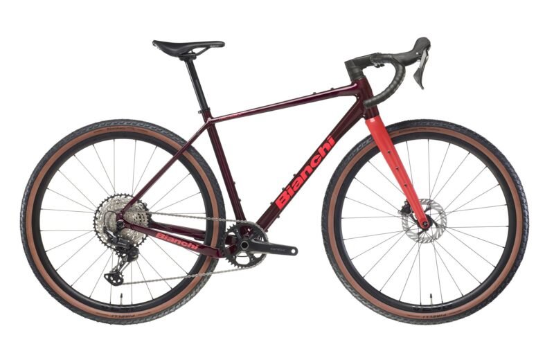 1920Wx1920H_YVBL3I-UP Rower gravelowy Bianchi ARCADEX AL GRX610/822 1X12SP Burgundy-Coral Red