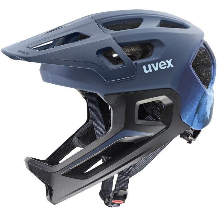 Kask rowerowy dziecięcy UVEX React jr. fullface 52-56cm blue