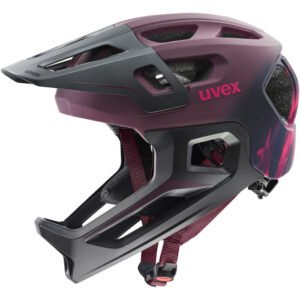 Kask rowerowy dziecięcy UVEX React jr. fullface 52-56cm red