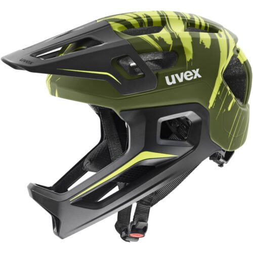 Kask rowerowy dziecięcy UVEX React jr. fullface 52-56cm green